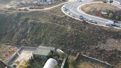 Arnavutköy'de okul servisi şarampole yuvarlandı