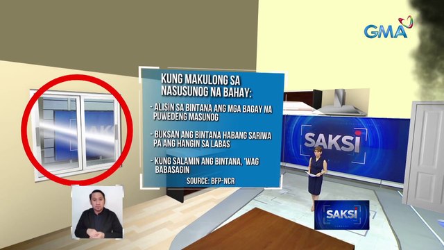 Ilang tips kung makulong sa nasusunog na bahay, ibinahagi ng BFP-NCR | Saksi