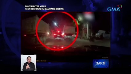Dalawang humaharurot na dump truck, muntik makadisgrasya ng SUV; isa sa mga driver ng truck, nahuli na | Saksi