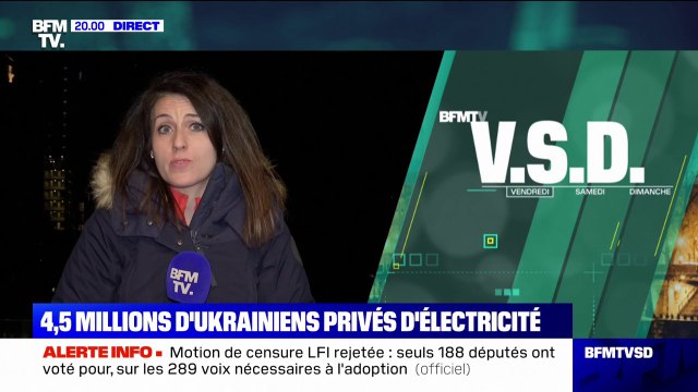 Guerre en Ukraine: 4,5 millions d'Ukrainiens privés d'électricité