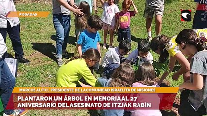 Plantaron un árbol en memoria al 27° aniversario del asesinato de Itzjak Rabín