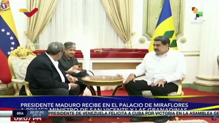 Download Video: Pdte. Nicolás Maduro recibe al titular de San Vicente y Las Granadinas Ralph Gonsalves