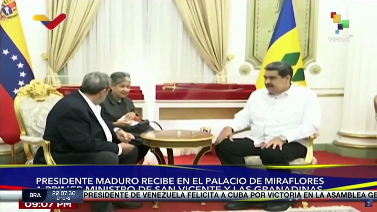 Pdte. Nicolás Maduro recibe al titular de San Vicente y Las Granadinas Ralph Gonsalves