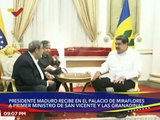 Pdte. Maduro recibe al Primer Ministro de San Vicente y las Granadinas en el Palacio de Miraflores