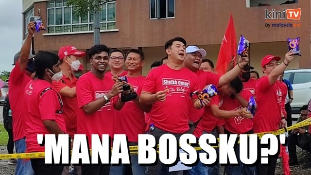 Penyokong PH ejek penyokong BN sambil makan Super Ring