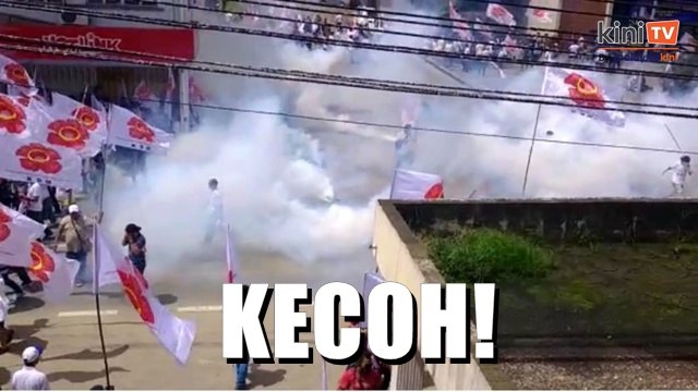 Penamaan calon di Tenom bertukar kecoh, gas pemedih mata dilepaskan