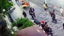 Taksim'de bir kişi banka yatan gence kalkmadı diye maket bıçağıyla saldırdı
