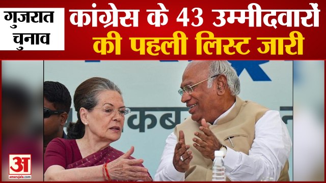 Gujarat Election: Congress के 43 उम्मीदवारों की पहली लिस्ट जारी |Congress Declare Candidate List