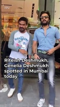 Watch Video: Riteish Deshmukh, Genelia Deshmukh spotted in Mumbai today