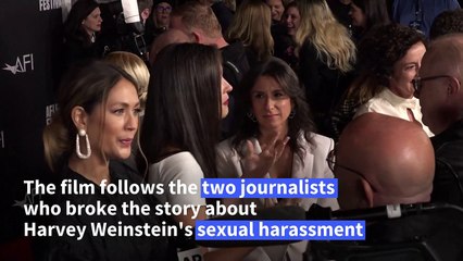 Stars of “She Said” film walk the red carpet in Hollywood