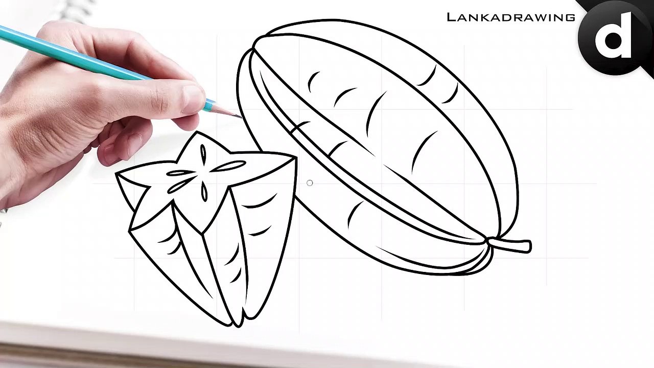 learn to draw star fruit simple and easy