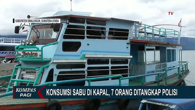 Gerebek Sebuah Kapal Penyeberanagan Danau Toba, Polisi Tangkap 7 Orang yang Tengah Asyik Pesta Sabu!