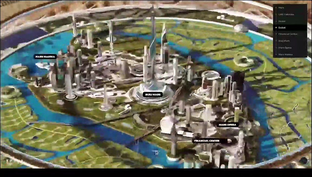 Renders of Downtown Dubai in Mars - Project under XPLOR