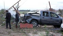 Tornado survivors survey damage in Oklahoma