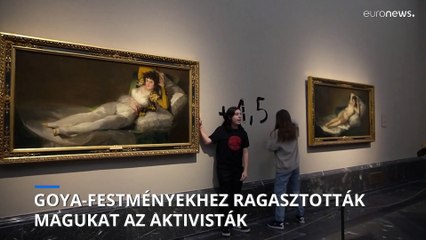 Festmények és magánrepülők lettek az aktivisták célpontjai a klímacsúcs előtt