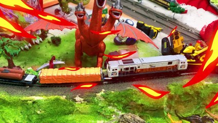 TRAIN DRAMA CRUSH CAR BUS TAYO AND DINOSAURS #dinosaurs #train