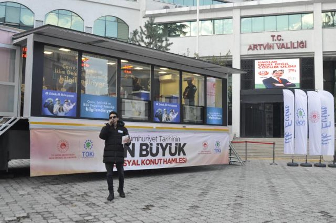 "İlk Evim, İlk İş Yerim" ile "İlk Evim Arsa" projelerinin tanıtım tırı Artvin'e geldi