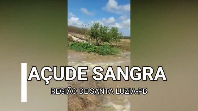 Após forte chuva de 120 milímetros, açude transborda na região de Patos; sertanejos fazem ‘festa’