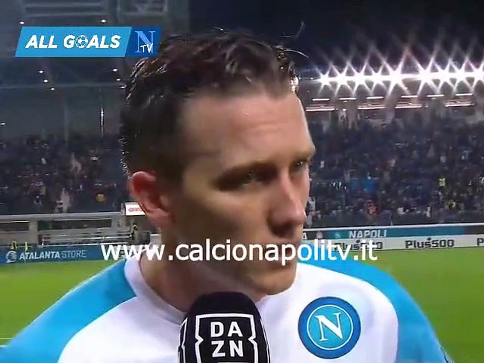 Atalanta-Napoli 1-2 5/11/22 intervista intervallo Piotr Zielinski
