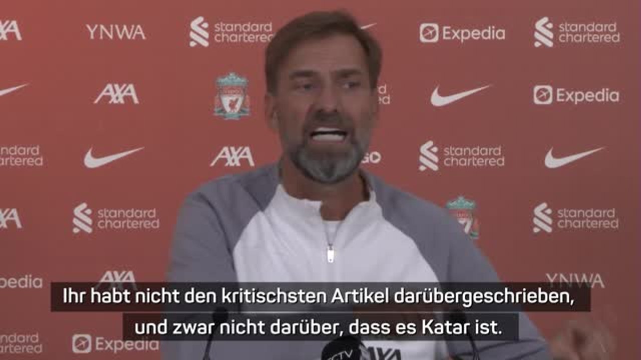 Klopp wettert gegen die Weltmeisterschaft in Katar