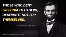 LIFE CHANGING QUOTES FROM ABRAHAM LINCOLN