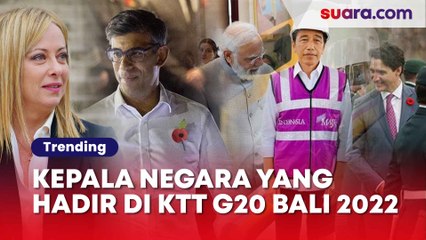 Daftar Kepala Negara yang Hadir di KTT G20 Bali 2022