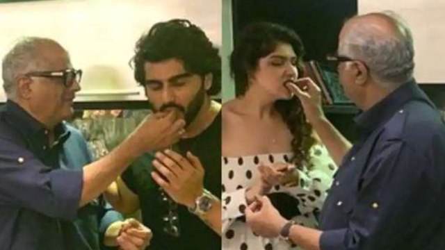 Boney Kapoor 67th Birthday Celebration With Arjun Kapoor and Anshula,Janhvi or Kushi नहीं आए नजर ।