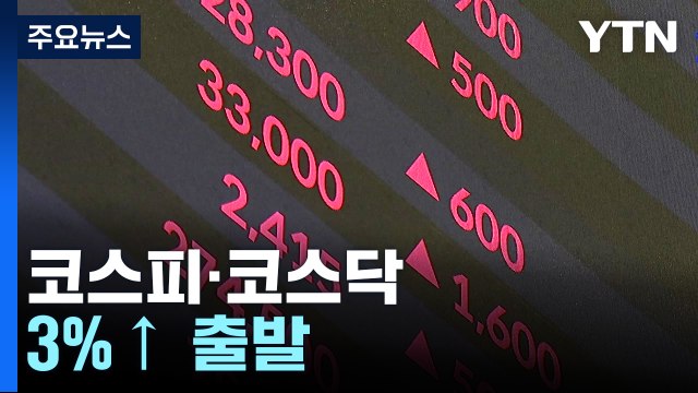 뉴욕 주가 급등에 국내 증시도 3%대 오름세 / YTN