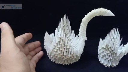 How to make a beautiful origami paper swan
