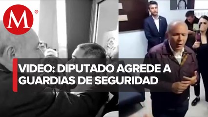 Marco Antonio Blásquez, diputado de BC agrede a un guardia de seguridad en el Congreso