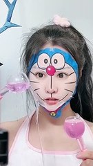 Asmr cara pakai masker Doraemon