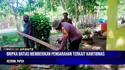 Peronil Polres Keerom Lakukan Giat Sambang Di Kampung Baburia Keerom