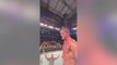 WWE: Logan Paul films POV footage as he jumps off top rope in Roman Reigns match