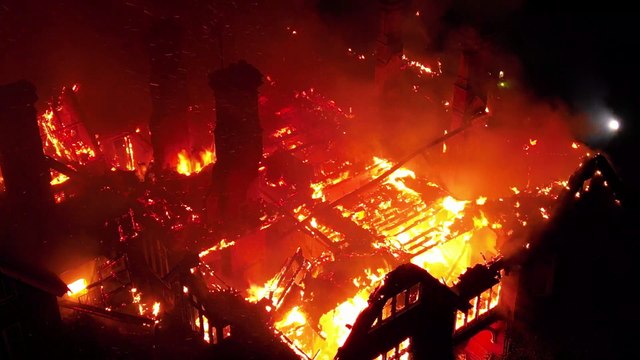 Firefighters work overnight to tackle huge fire in building near Haywards Heath