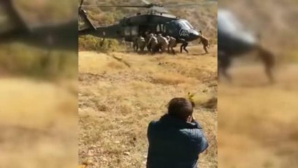 Bingöl'de kayalıklardan düşen 90 yaşındaki kadın helikopterle hastaneye ulaştırıldı