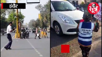 इंदौर में सिंगिंग के जरिए ट्रैफिक रूल्स समझाता नन्हा सुपर कॉप, देखें वीडियो
