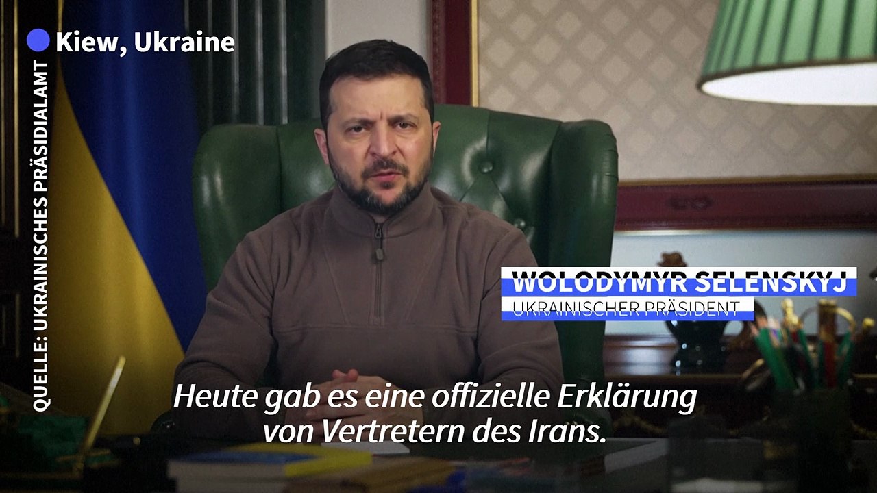Selenskyj: Iran lügt bei Angaben zu Drohnenlieferungen an Russland