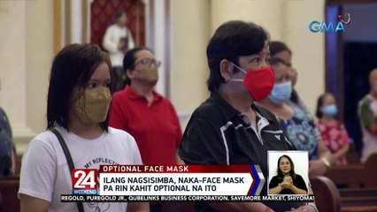 Ilang nagsisimba, naka-face mask pa rin kahit optional na ito | 24 Oras Weekend
