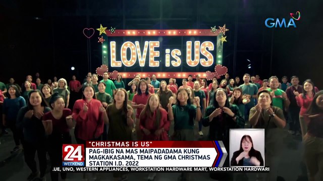 Pag-ibig na mas maipadadama kung magkakasama, tema ng GMA Christmas Station I.D. 2022 | 24 Oras Weekend