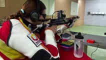 La Côte-d'Orienne Christelle Girard s'entraîne pour les championnats du monde de tir à la carabine aux Emirats arabes unis