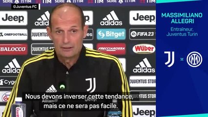 13e j. - Allegri : "Inverser la tendance contre l'Inter"