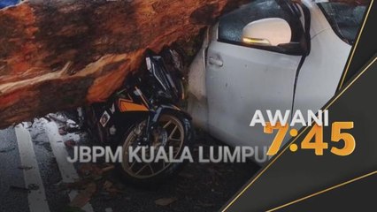 Ribut | Lima kenderaan dihempap pokok, enam cedera
