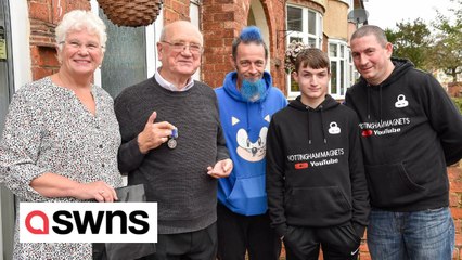 Retired police officer reunited with exemplary service medal after it was pulled out of a RIVER