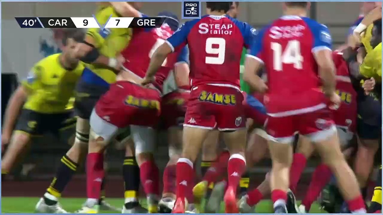 PRO D2 - Résumé US Carcassonne-FC Grenoble Rugby: 14-23 - J10 - Saison 2022/2023