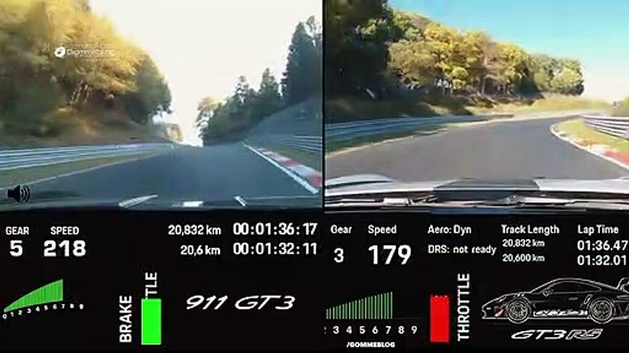 Porsche GT3 RS vs GT3 - 2022 Nurburgring RECORD LAP TIME