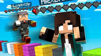 noob Girl tries HALF HEART Minecraft Challenge...