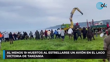 Al menos 19 muertos al estrellarse un avión en el lago Victoria de Tanzania