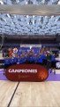 Entrega del trofeo al ganador de la NBA Jr en Valladolid