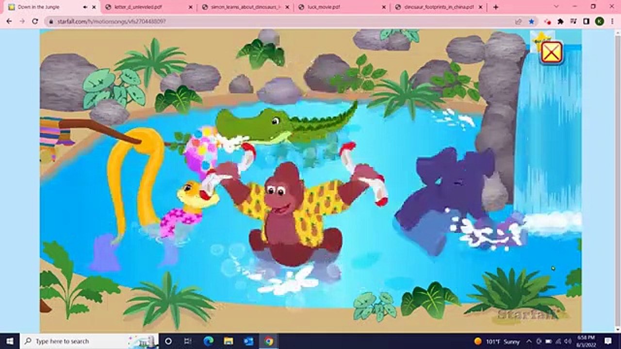 Class Meeting_ 8_3_22 Starfall Music_August Calendar_ABC's _D_ - video ...