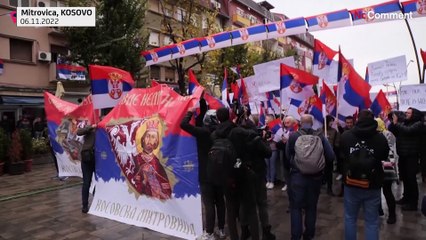 Kosovalı Sırplar, hükümetin 'araç plakası' kararını protesto etti